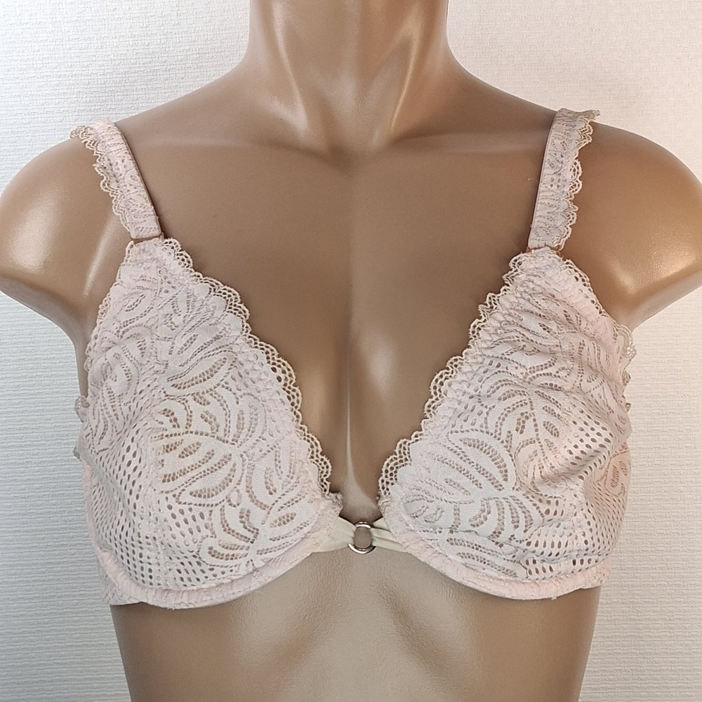 Aerie 36D Pink Lace Unlined Underwire Bra Everyday Comfort